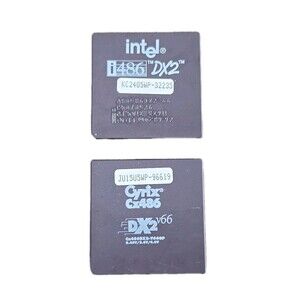 Intel i486 DX2 CPU Processor + Cyrix Cx486DX2-v66GP - Gold Scrap Recovery Lot
